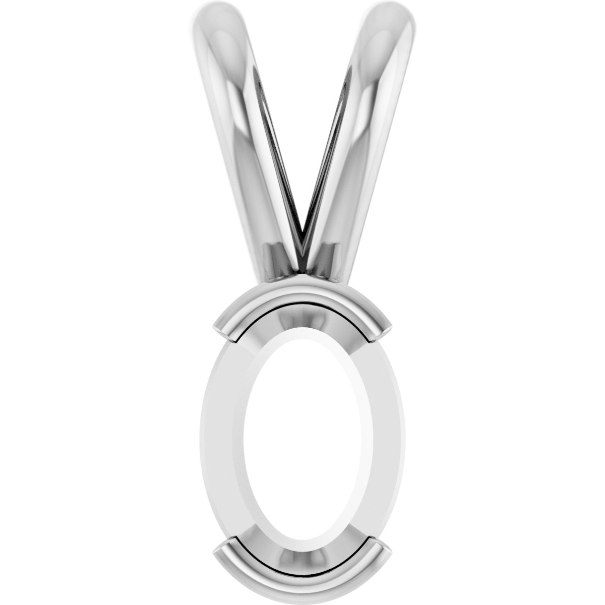 Half Bezel Solitaire Pendant