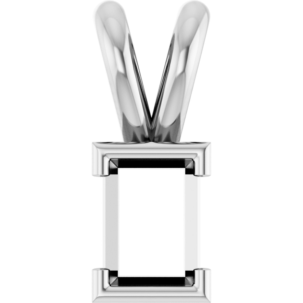 Half Bezel Solitaire Pendant