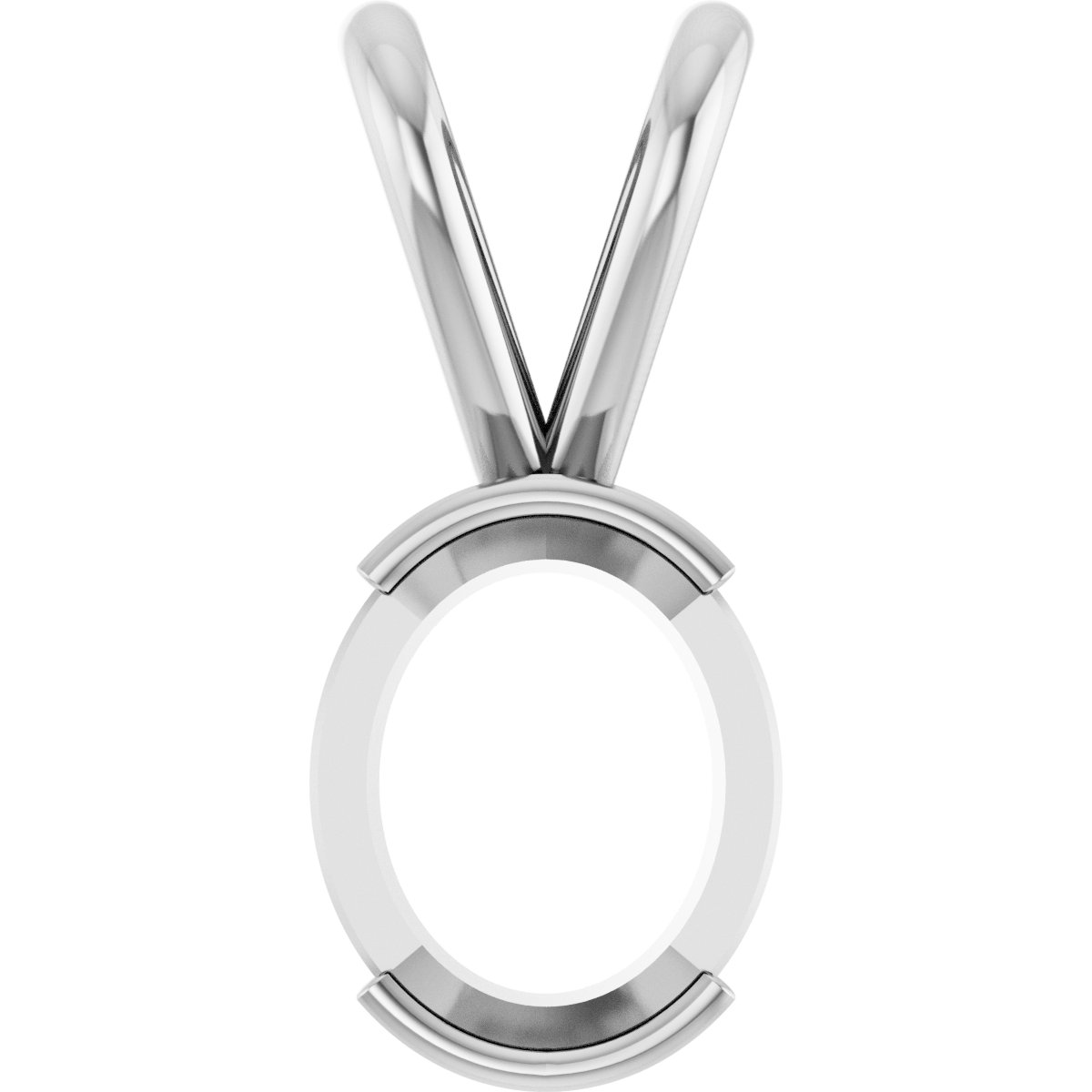Half Bezel Solitaire Pendant