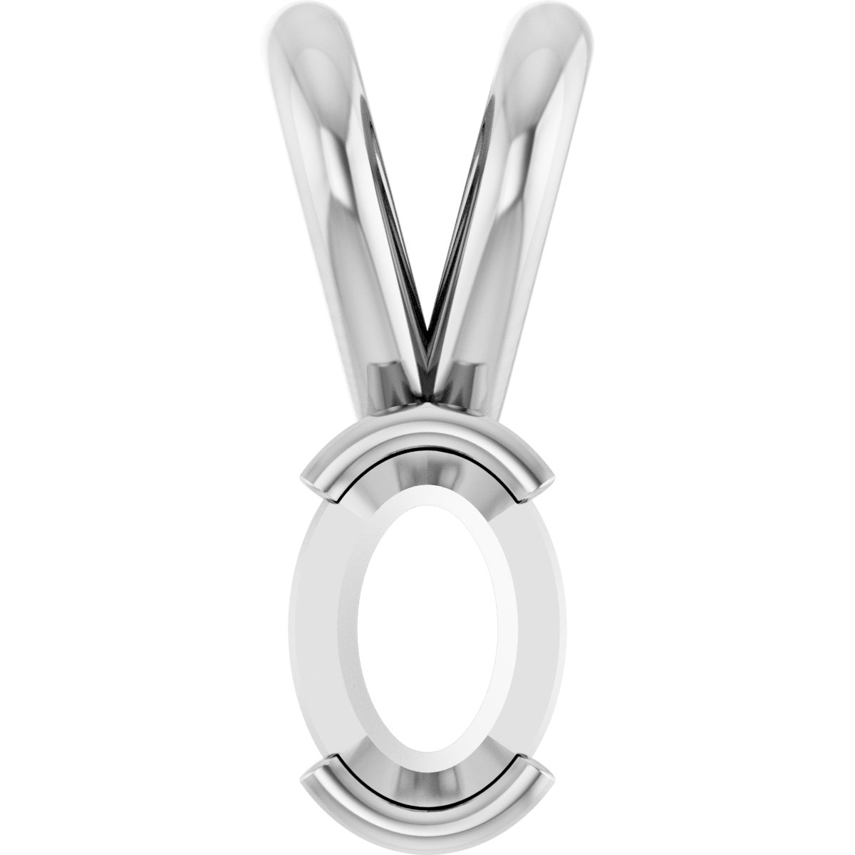 Half Bezel Solitaire Pendant