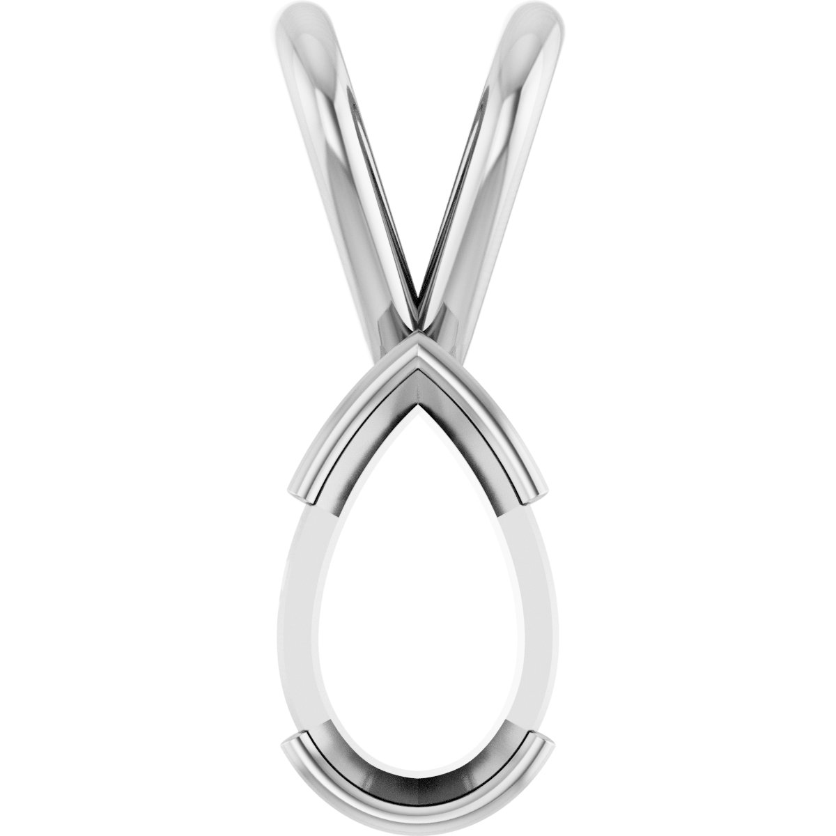Half Bezel Solitaire Pendant
