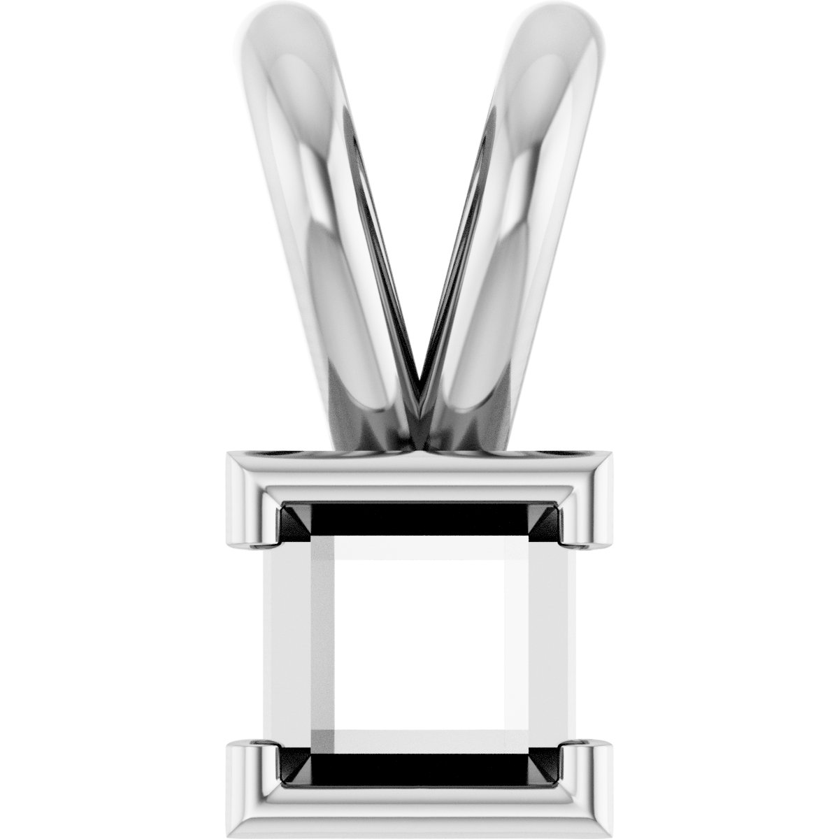 Half Bezel Solitaire Pendant
