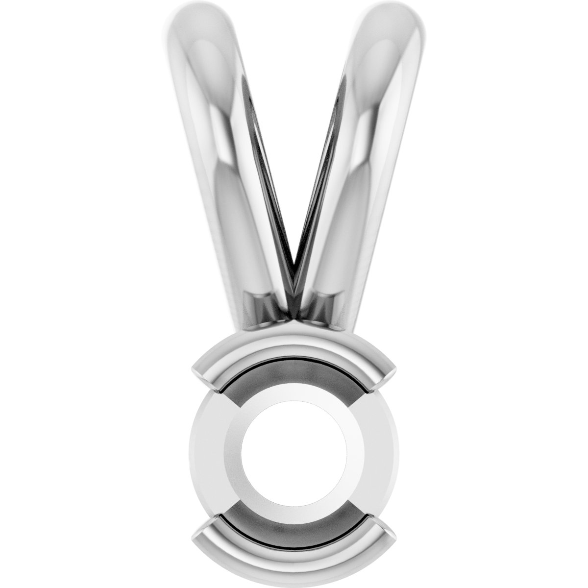 Half Bezel Solitaire Pendant