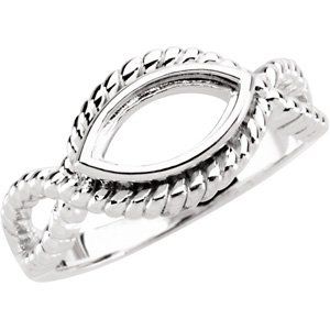 Bezel-Set Rope Ring