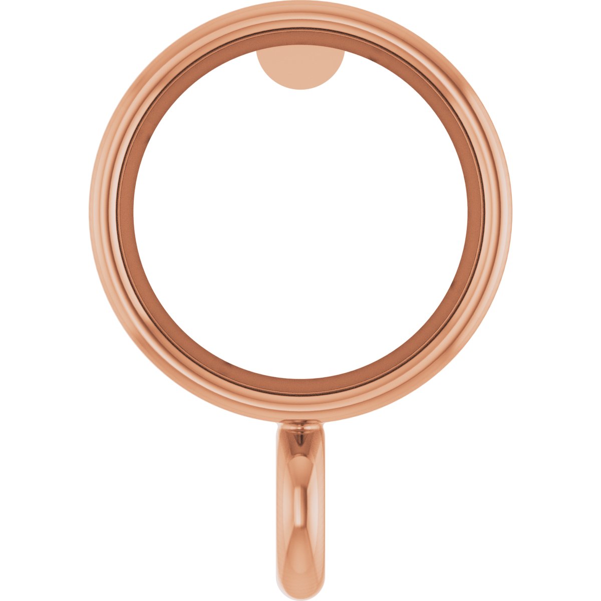 Round Micro Bezel Earring Setting
