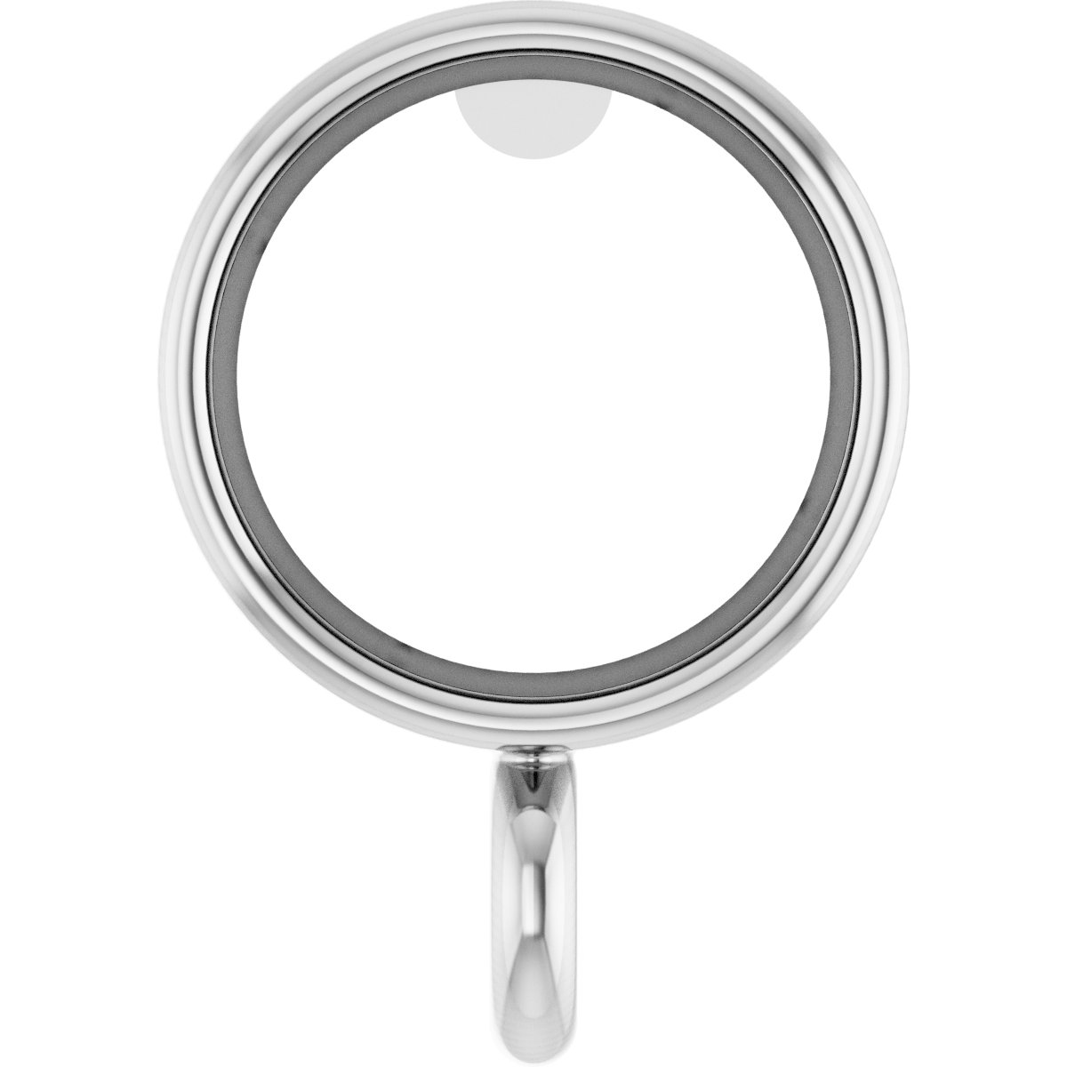 Round Micro Bezel Earring Setting