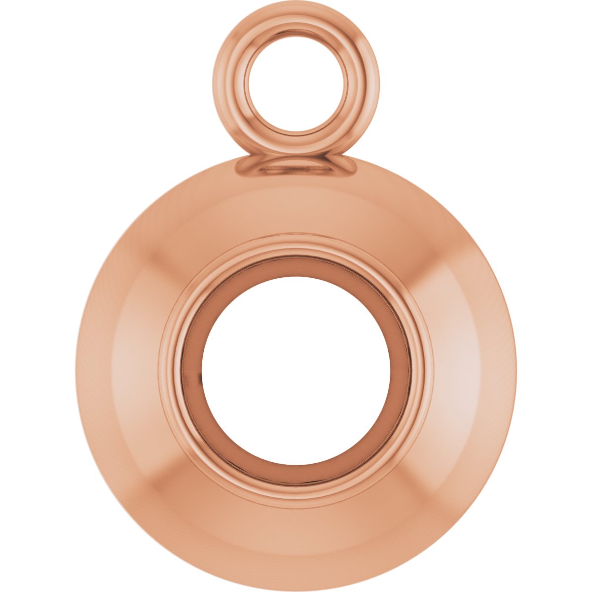 Round Bezel-Set Dangle