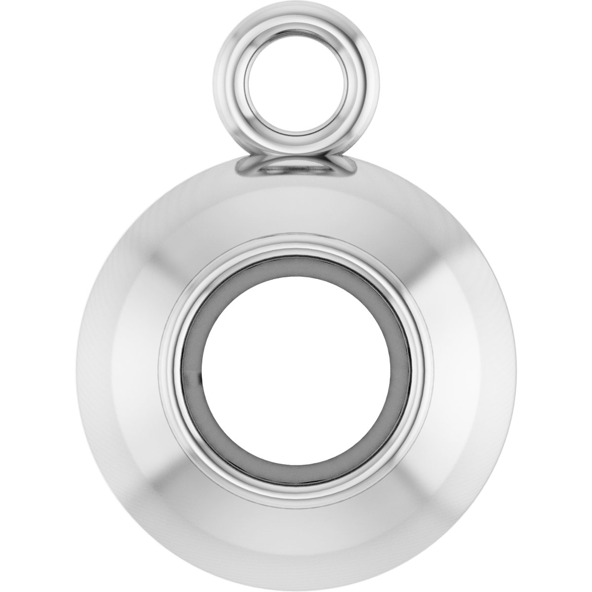Round Bezel-Set Dangle