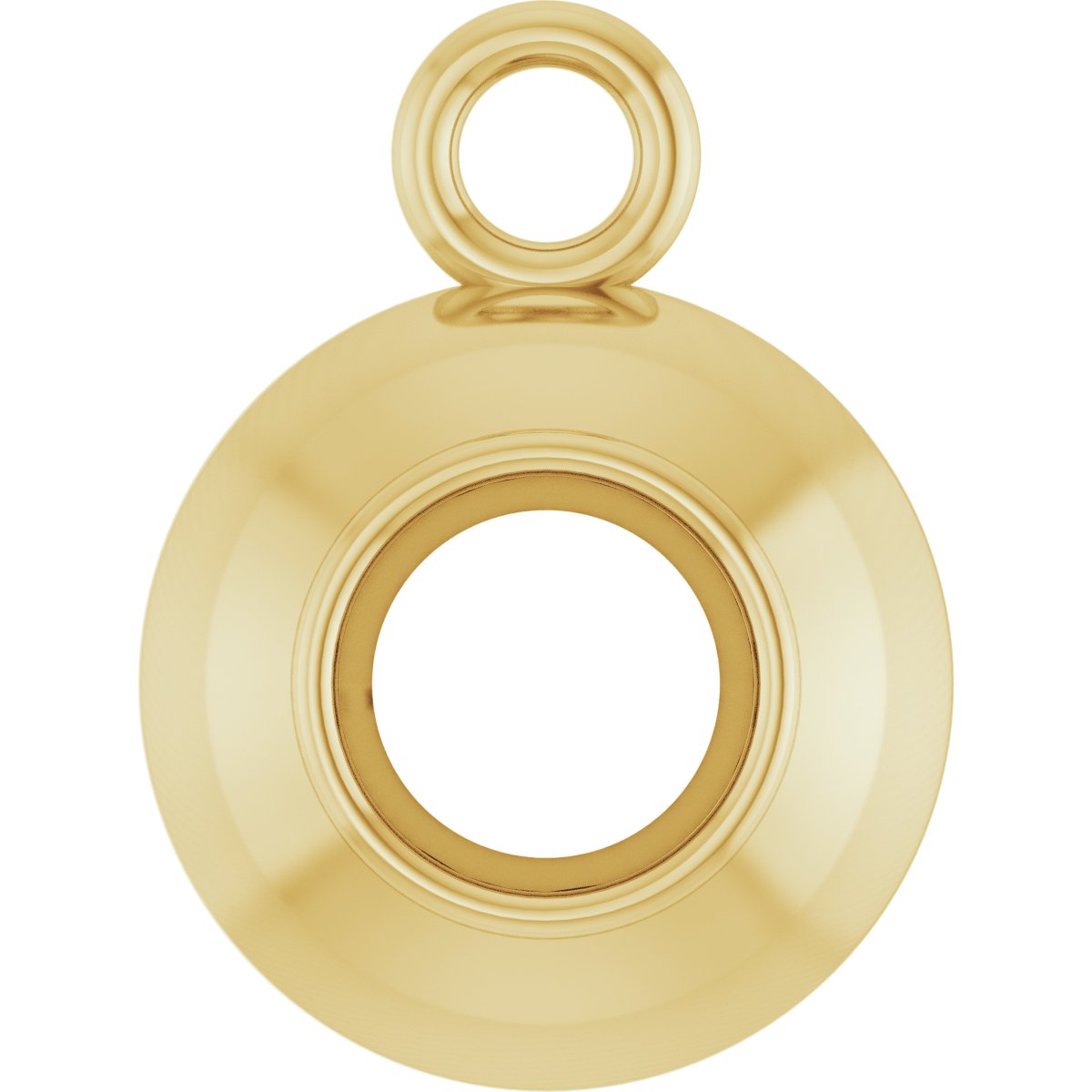 Round Bezel-Set Dangle