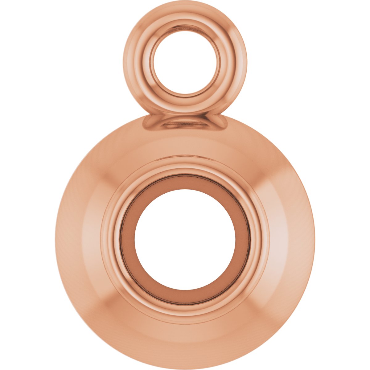 Round Bezel-Set Dangle