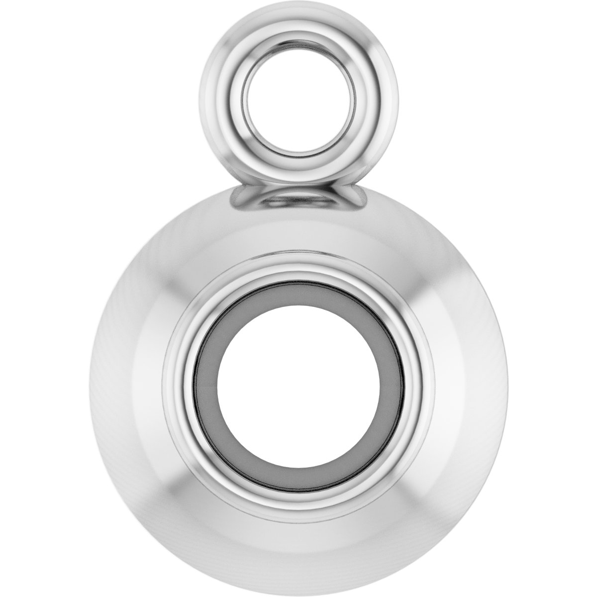 Round Bezel-Set Dangle