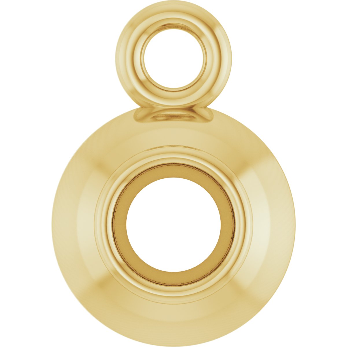 Round Bezel-Set Dangle