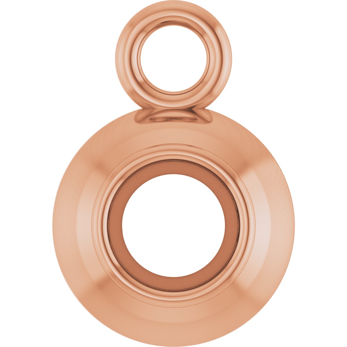 Round Bezel-Set Dangle