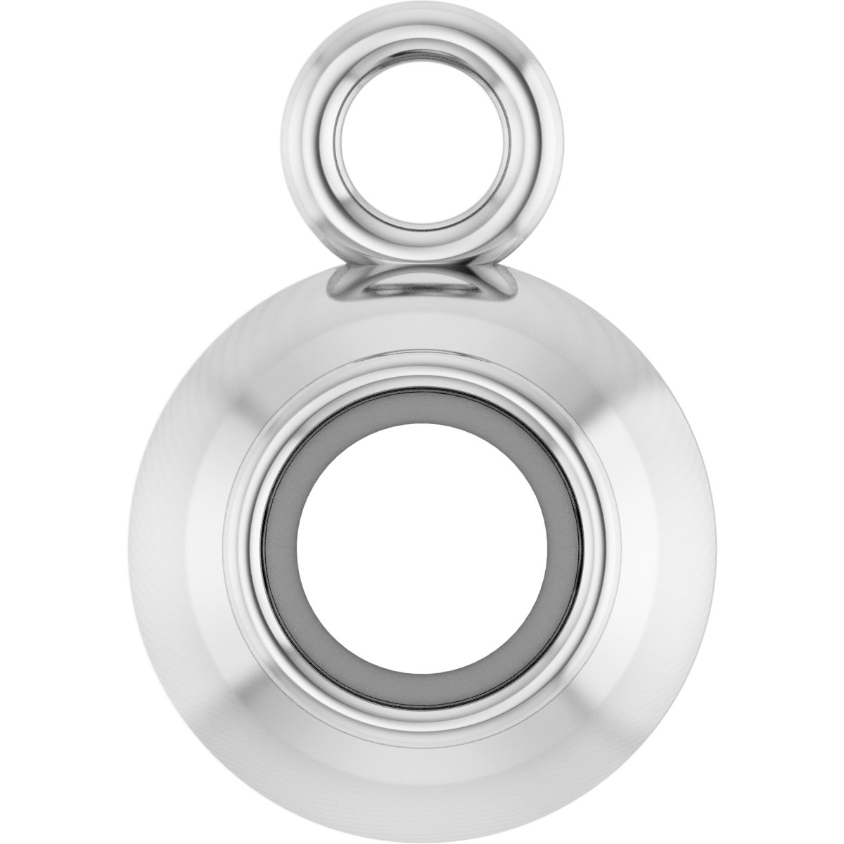 Round Bezel-Set Dangle