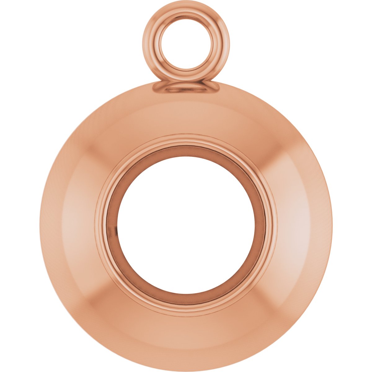 Round Bezel-Set Dangle