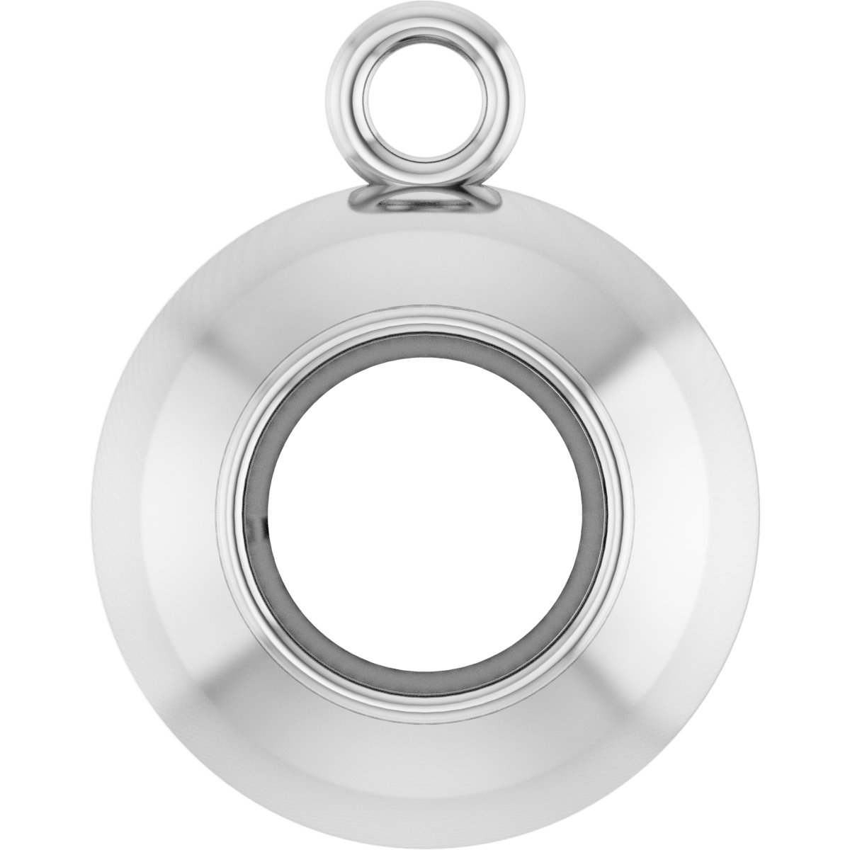 Round Bezel-Set Dangle