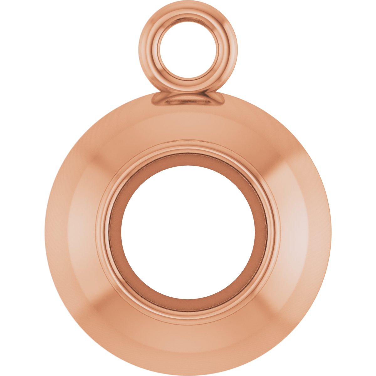Round Bezel-Set Dangle