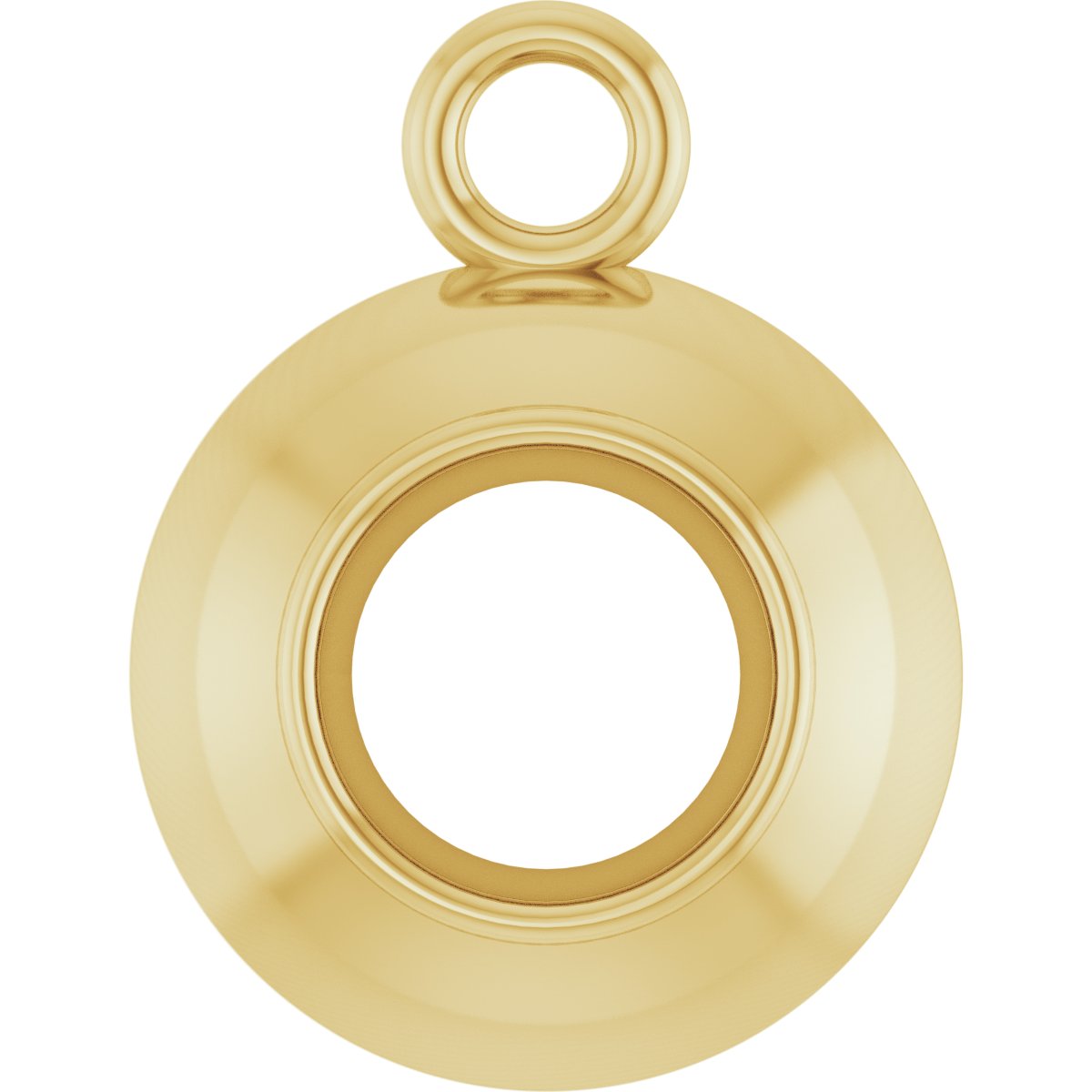 Round Bezel-Set Dangle