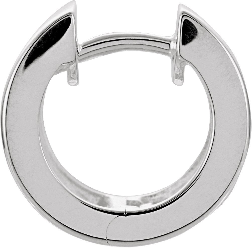 Sterling Silver 13.5 mm Hinged Hoop Earring