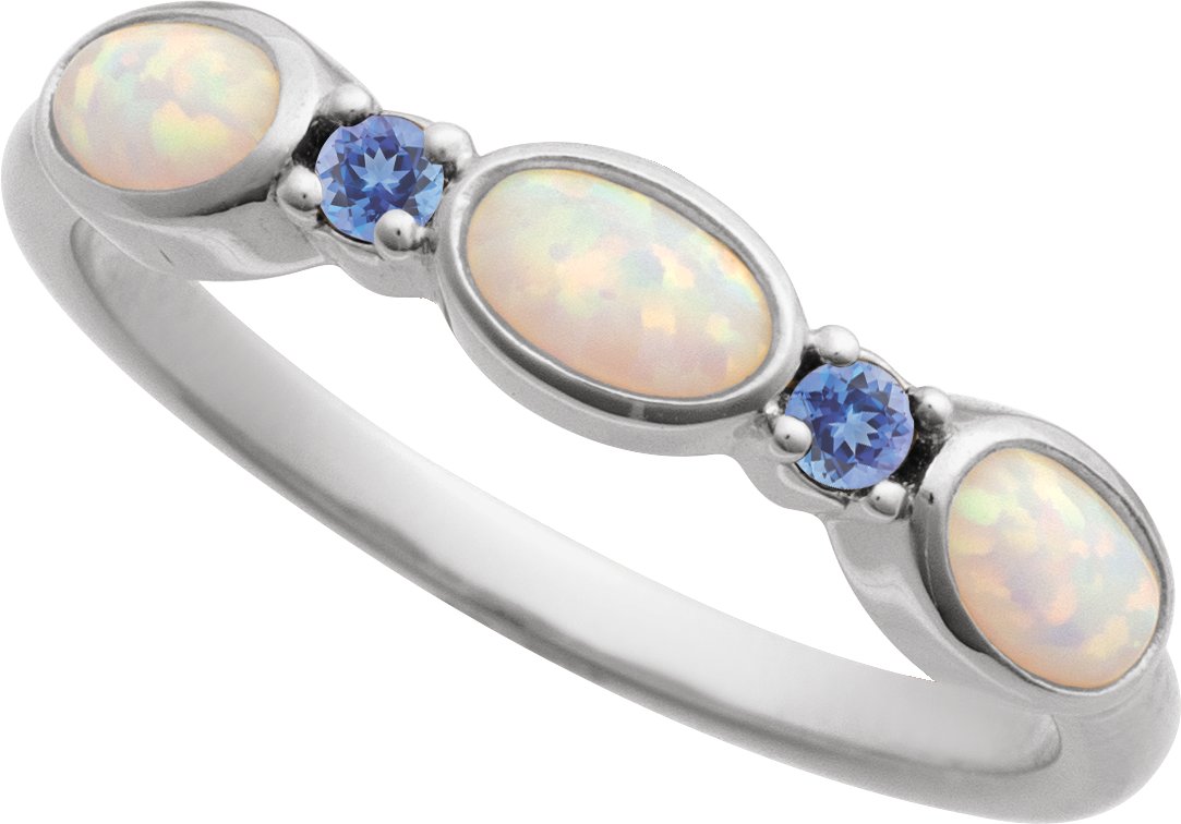 Natural Amethyst & Natural Pink Tourmaline Stackable Ring view 4