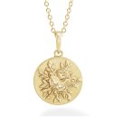 Gold Necklace with Floral Pendant