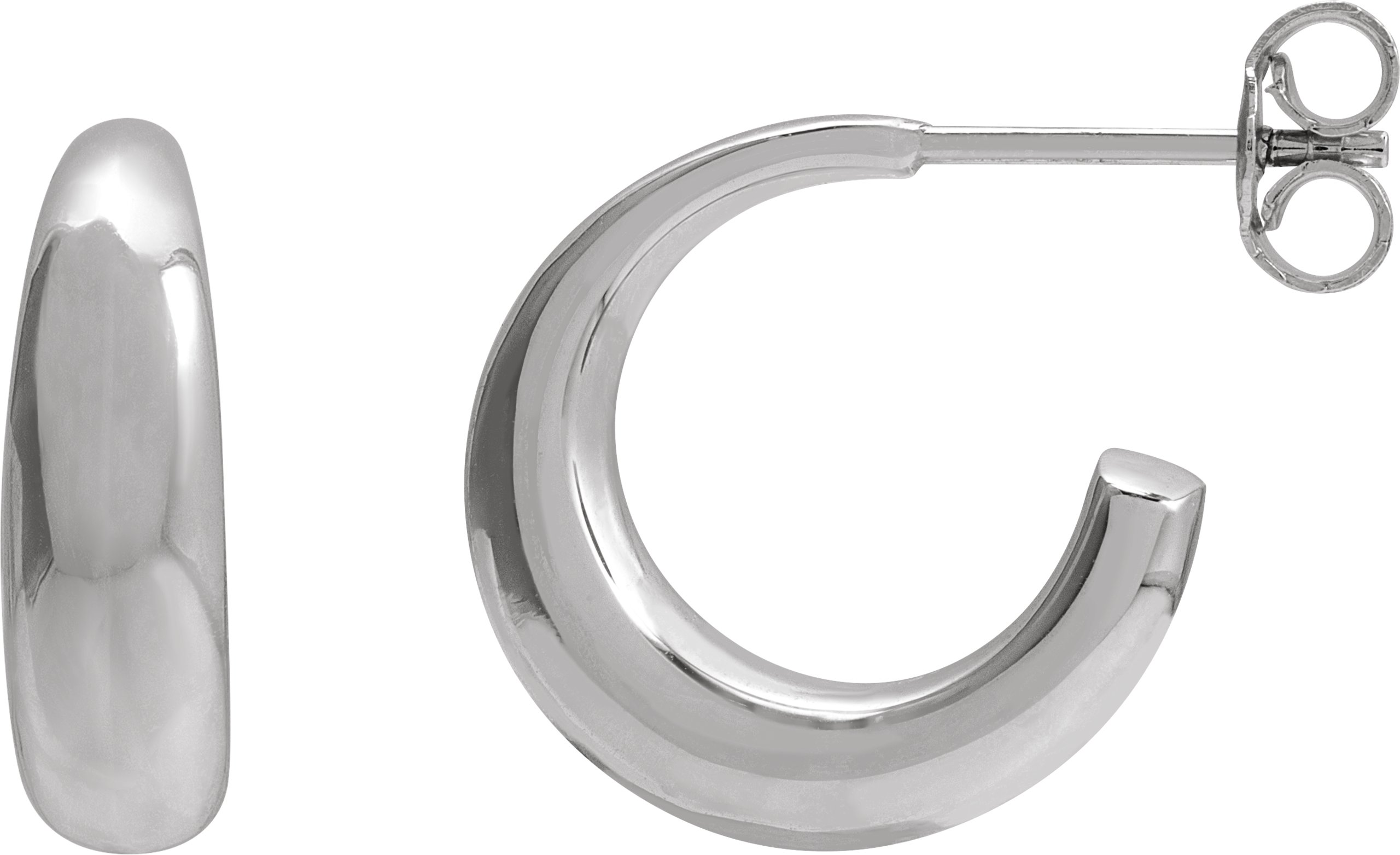 Sterling Silver 14.4 mm Hoop Earrings Ref 22463606