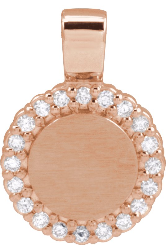 14K Rose .125 CTW Natural Diamond Pendant Ref 22392043