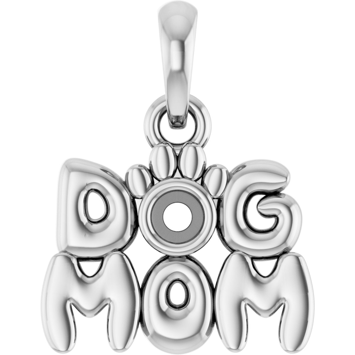 Accented Dog Mom Necklace or Pendant
