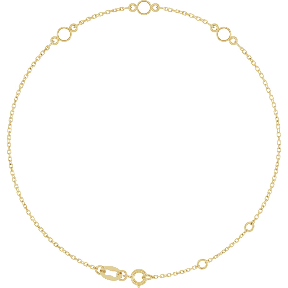 Bezel-Set Link Bracelet