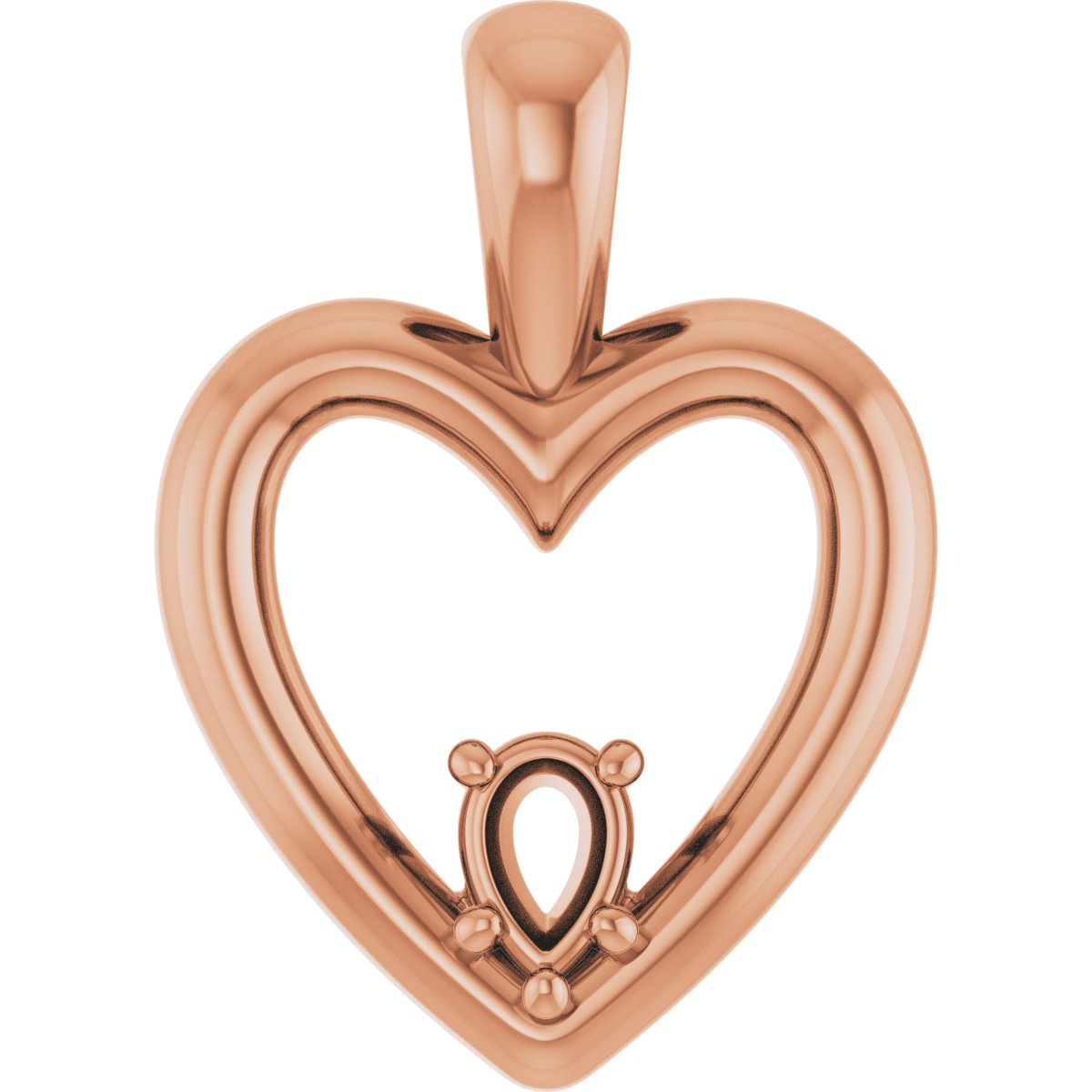Solitaire Heart Pendant