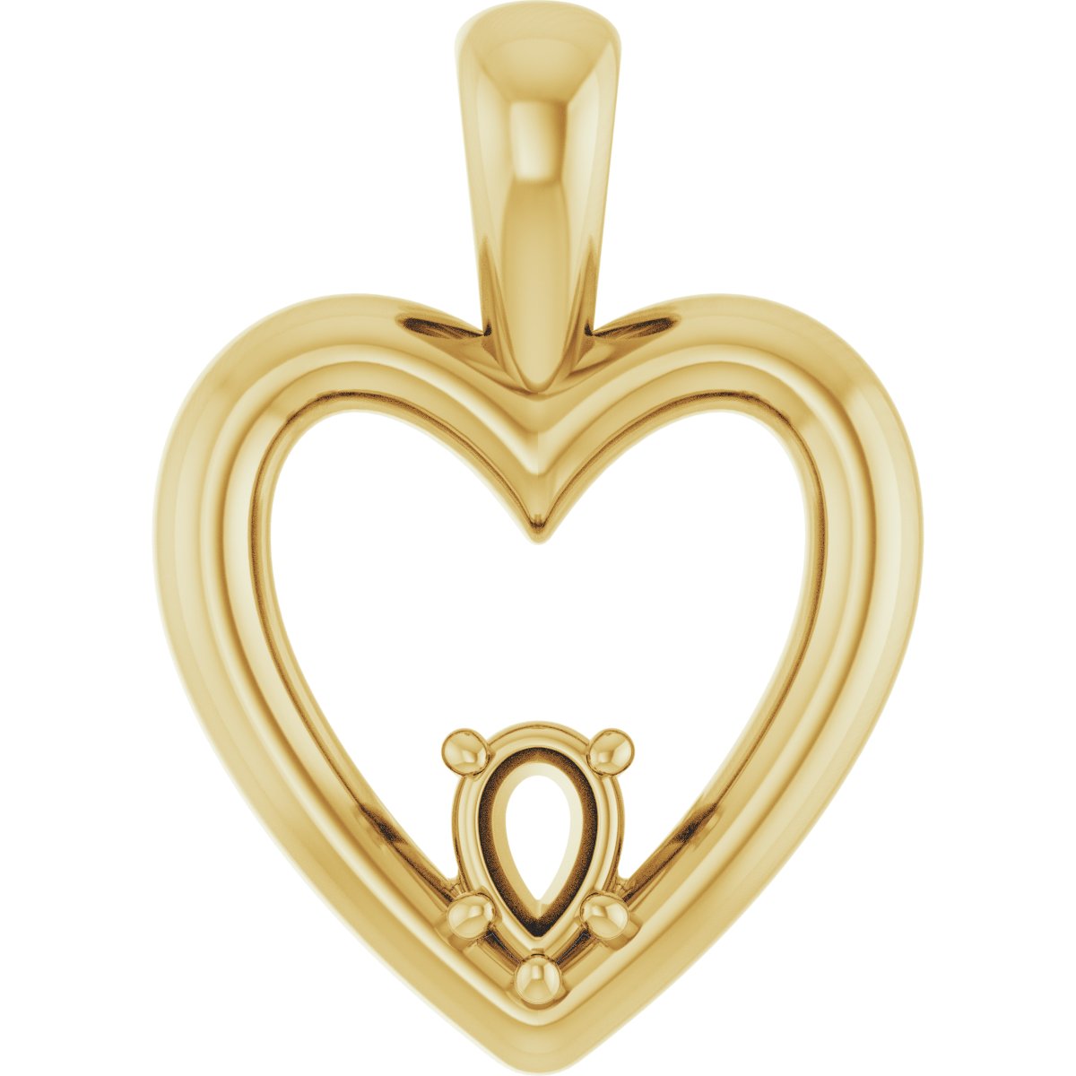 Solitaire Heart Pendant