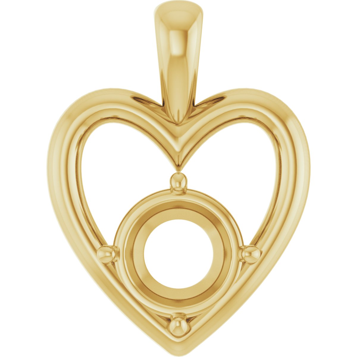 Solitaire Heart Pendant
