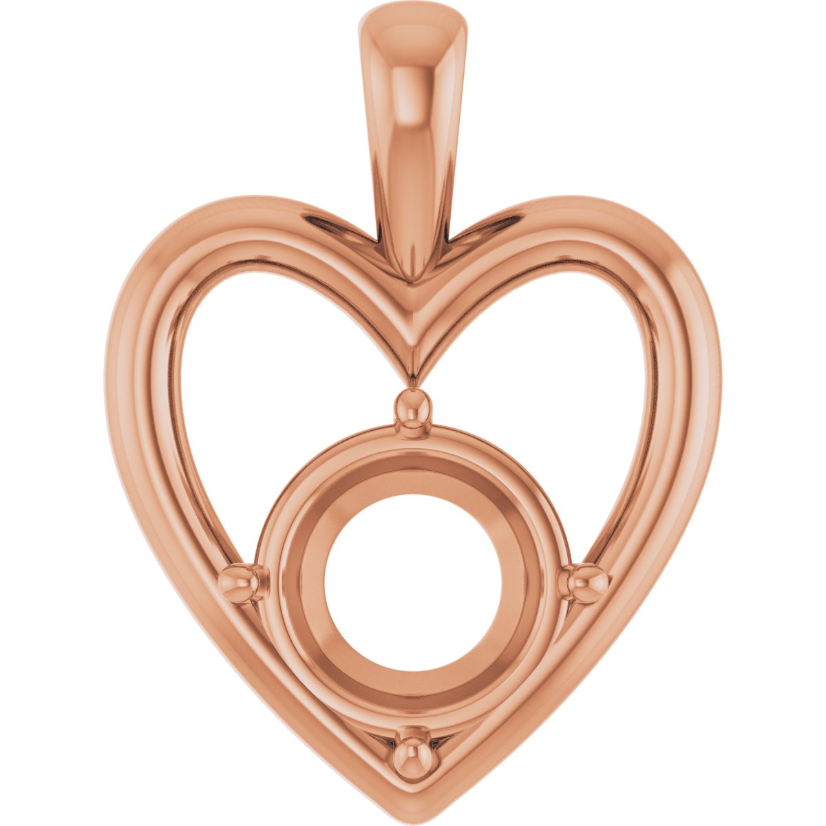 Solitaire Heart Pendant