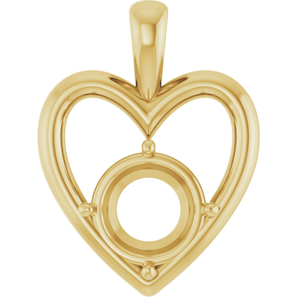 Solitaire Heart Pendant