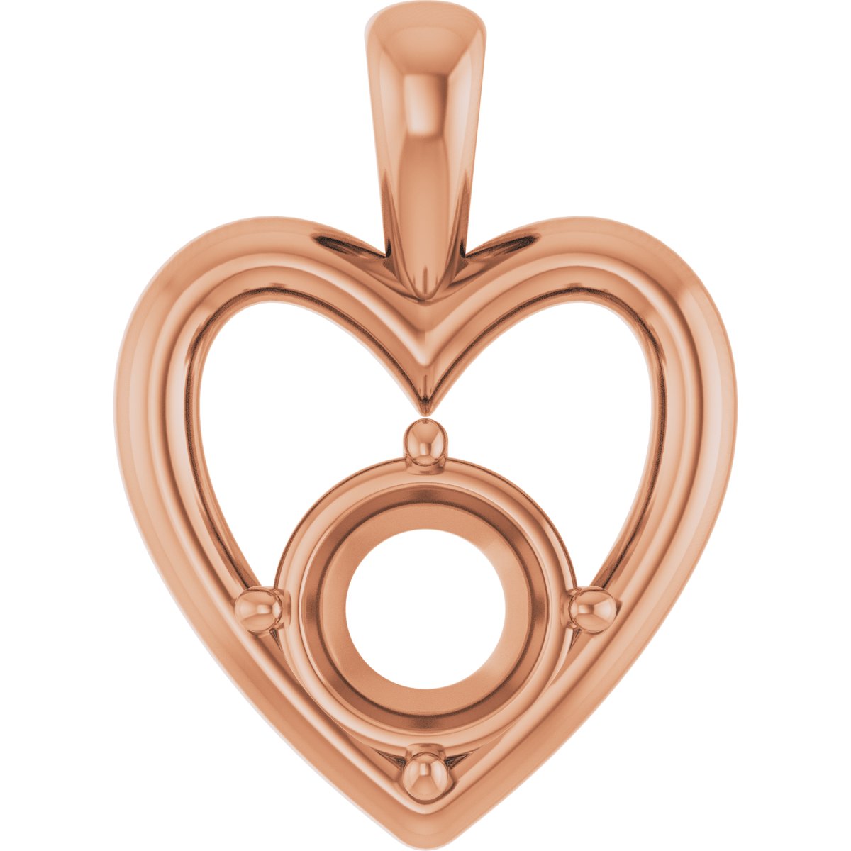 Solitaire Heart Pendant