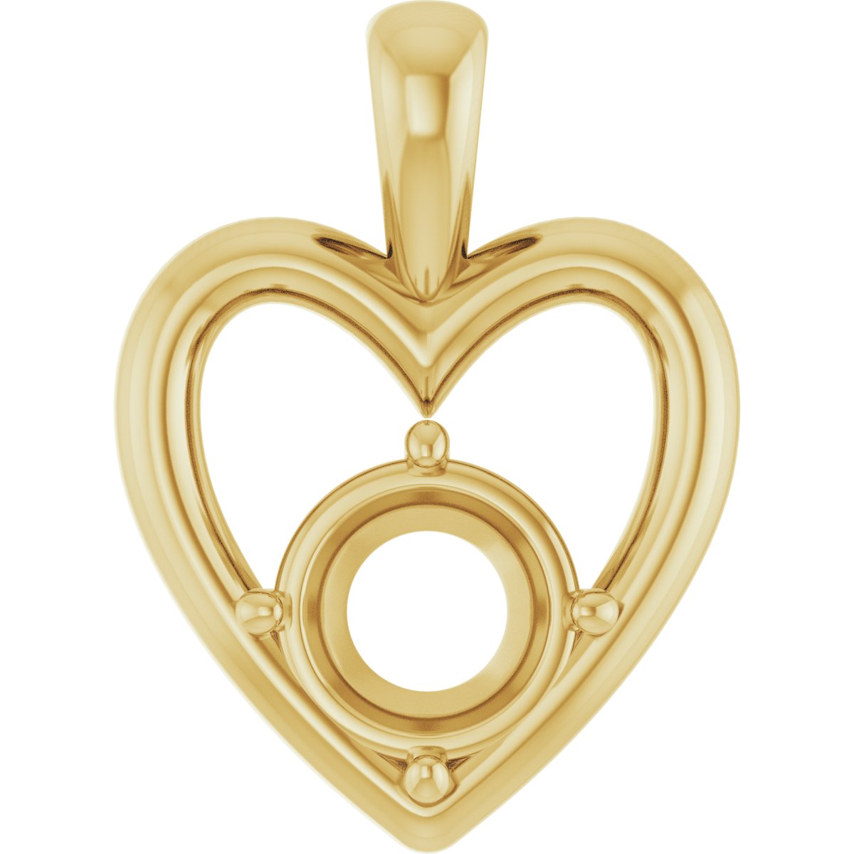 Solitaire Heart Pendant