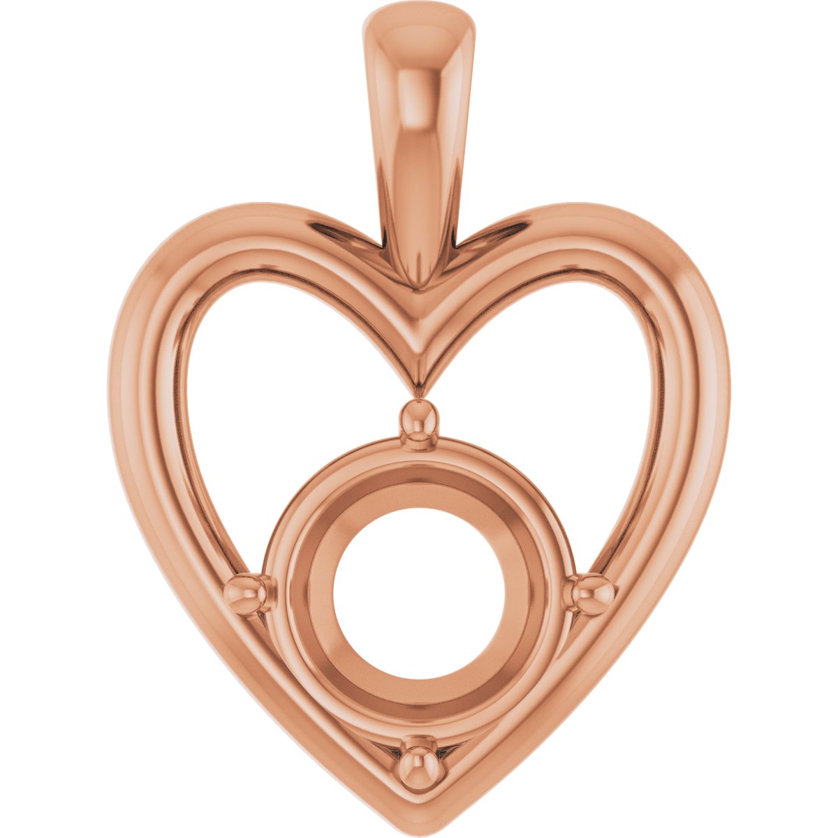 Solitaire Heart Pendant