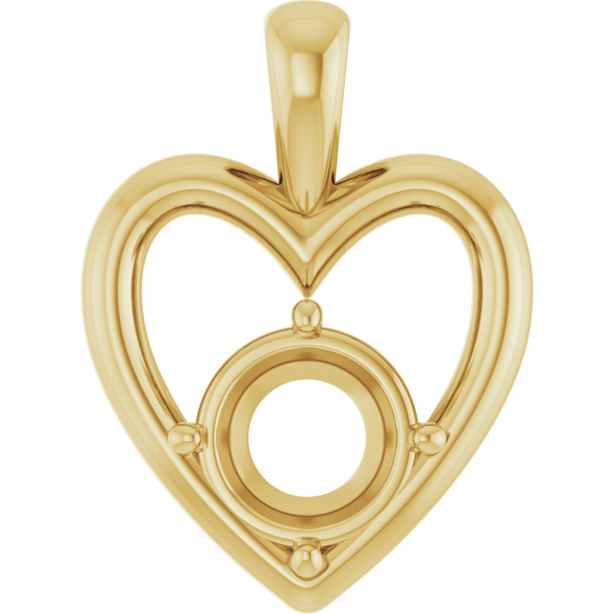 Solitaire Heart Pendant