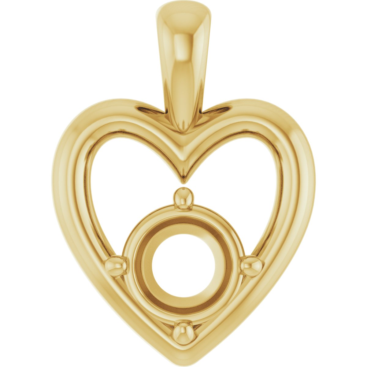 Solitaire Heart Pendant
