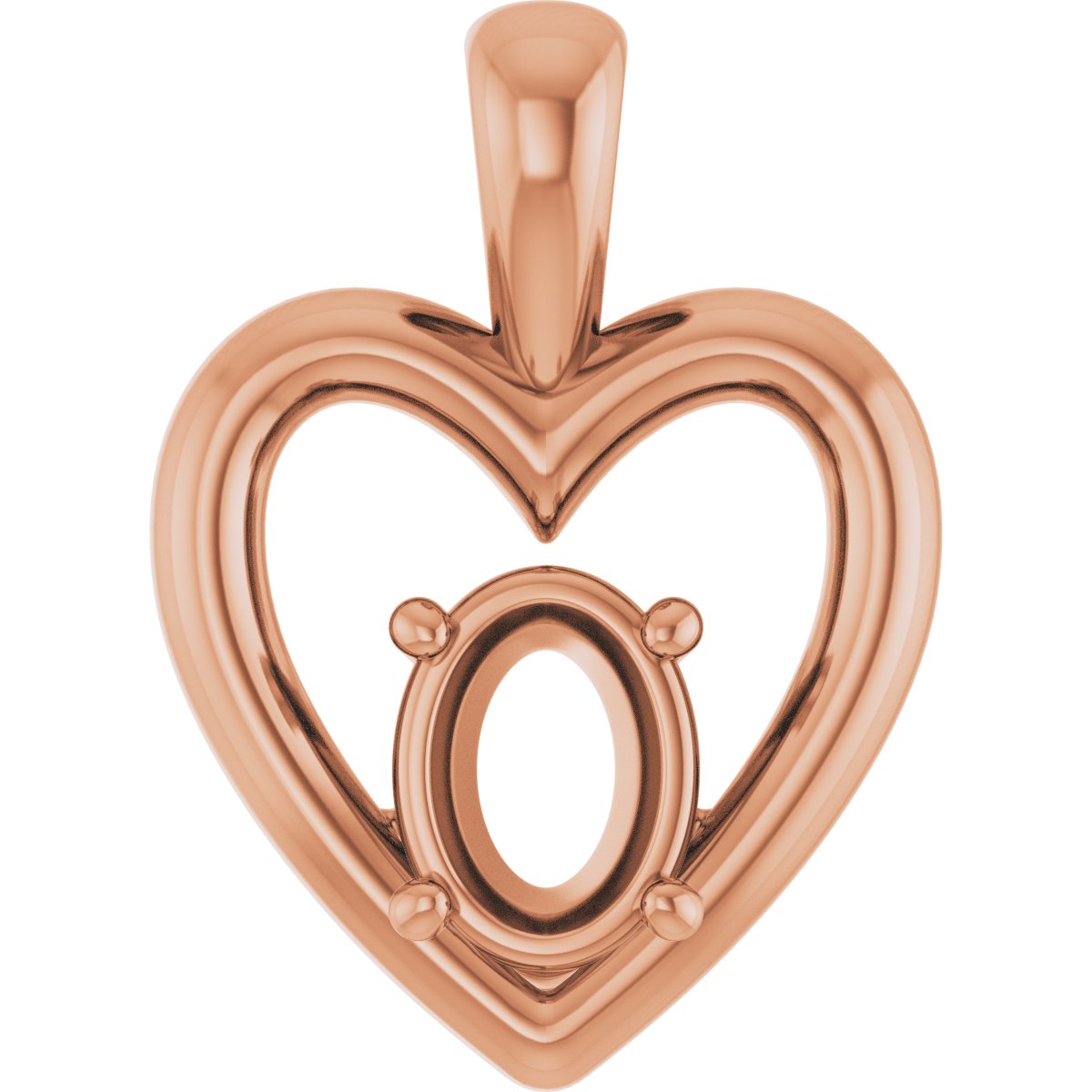 Solitaire Heart Pendant