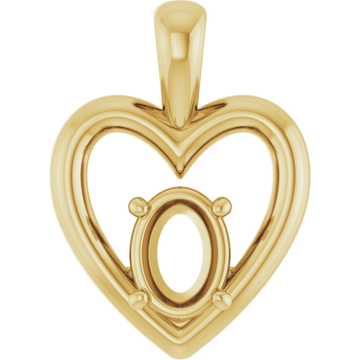 Solitaire Heart Pendant