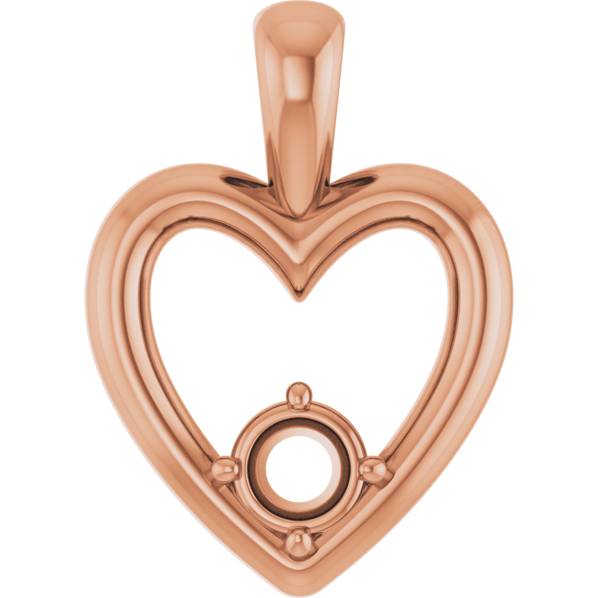 Solitaire Heart Pendant