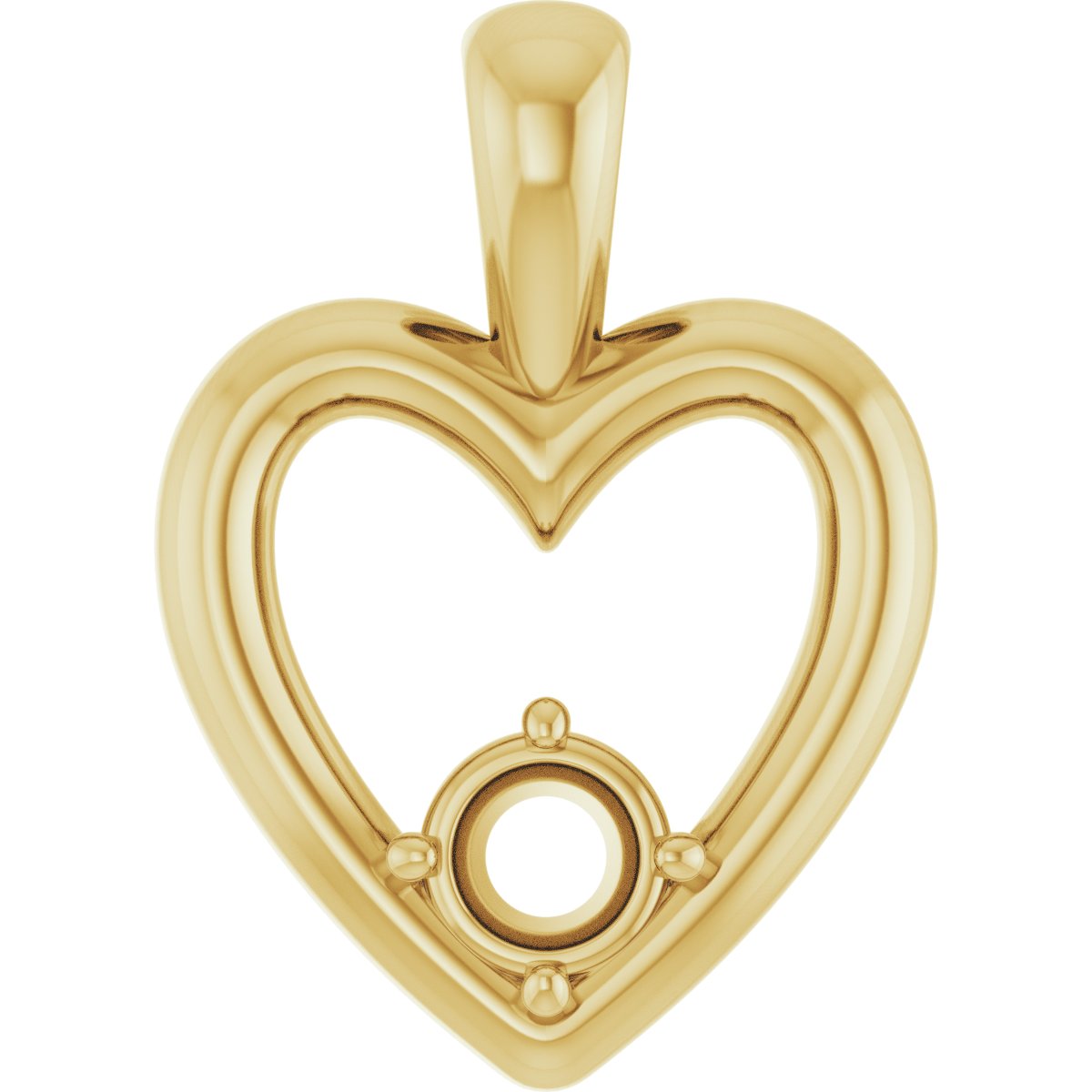 Solitaire Heart Pendant