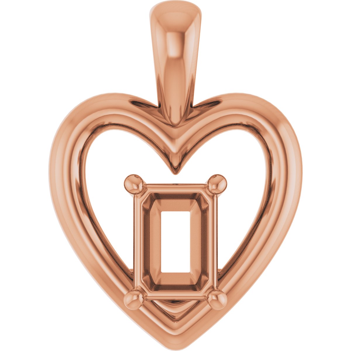Solitaire Heart Pendant