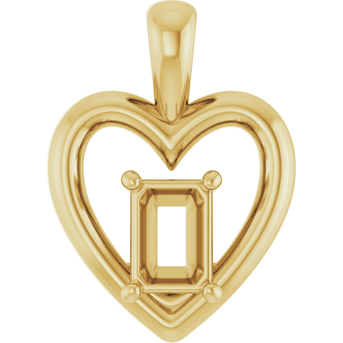 Solitaire Heart Pendant