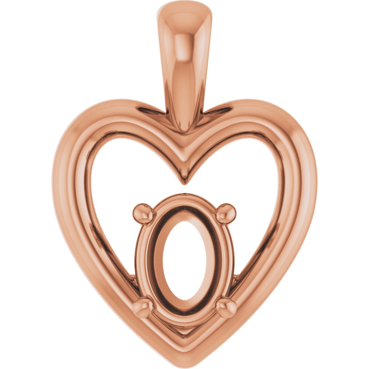Solitaire Heart Pendant