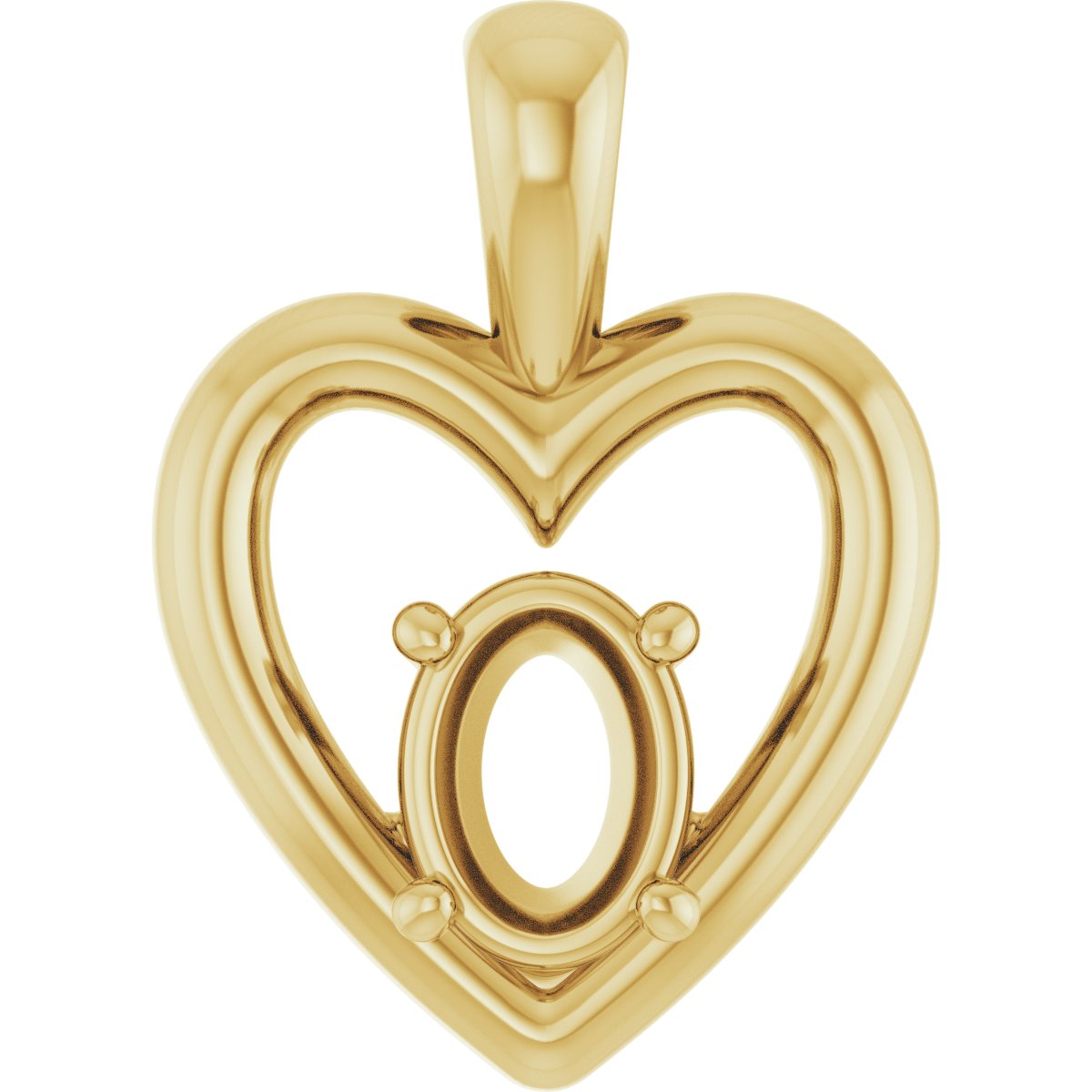 Solitaire Heart Pendant