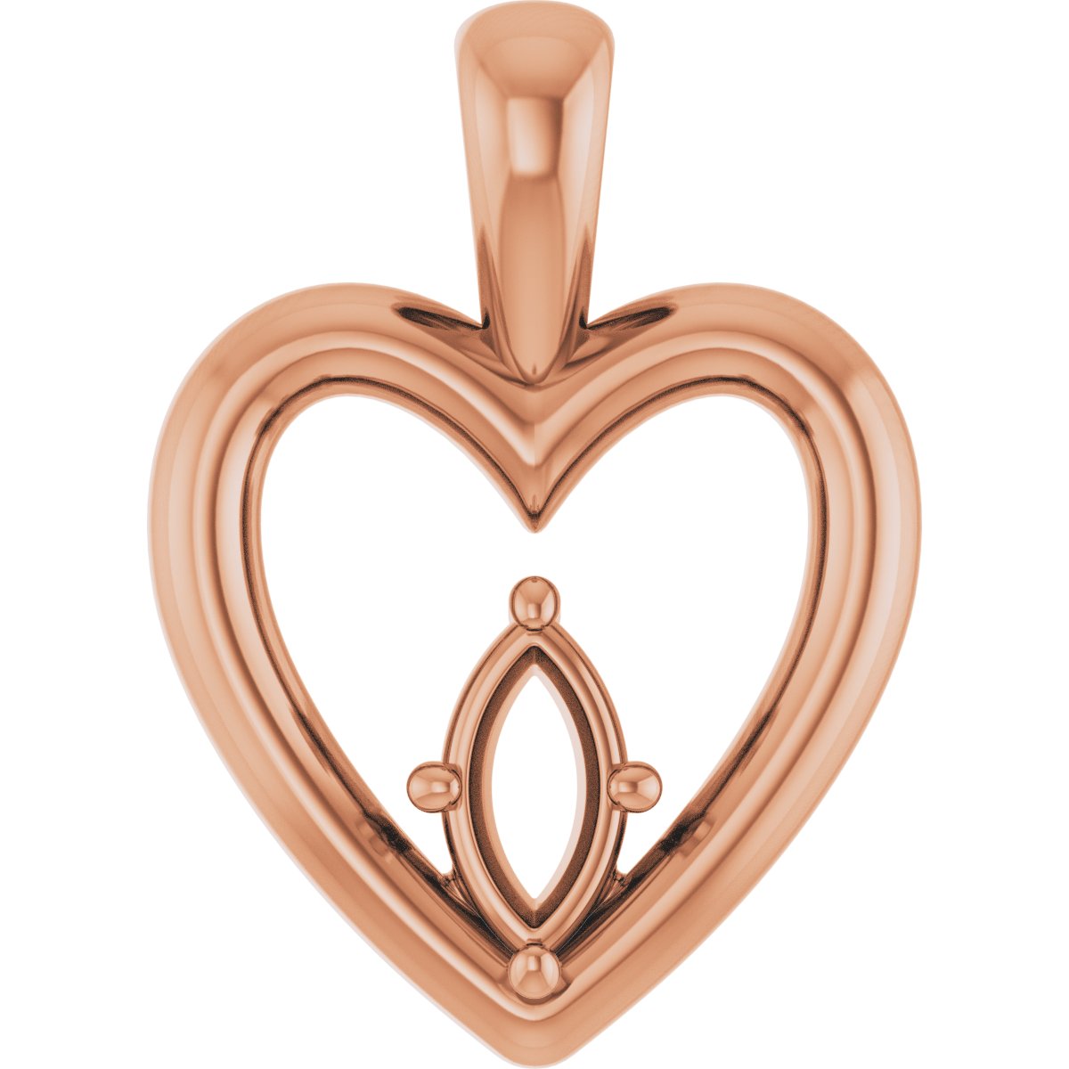 Solitaire Heart Pendant