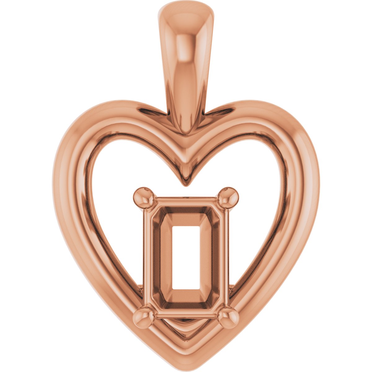 Solitaire Heart Pendant