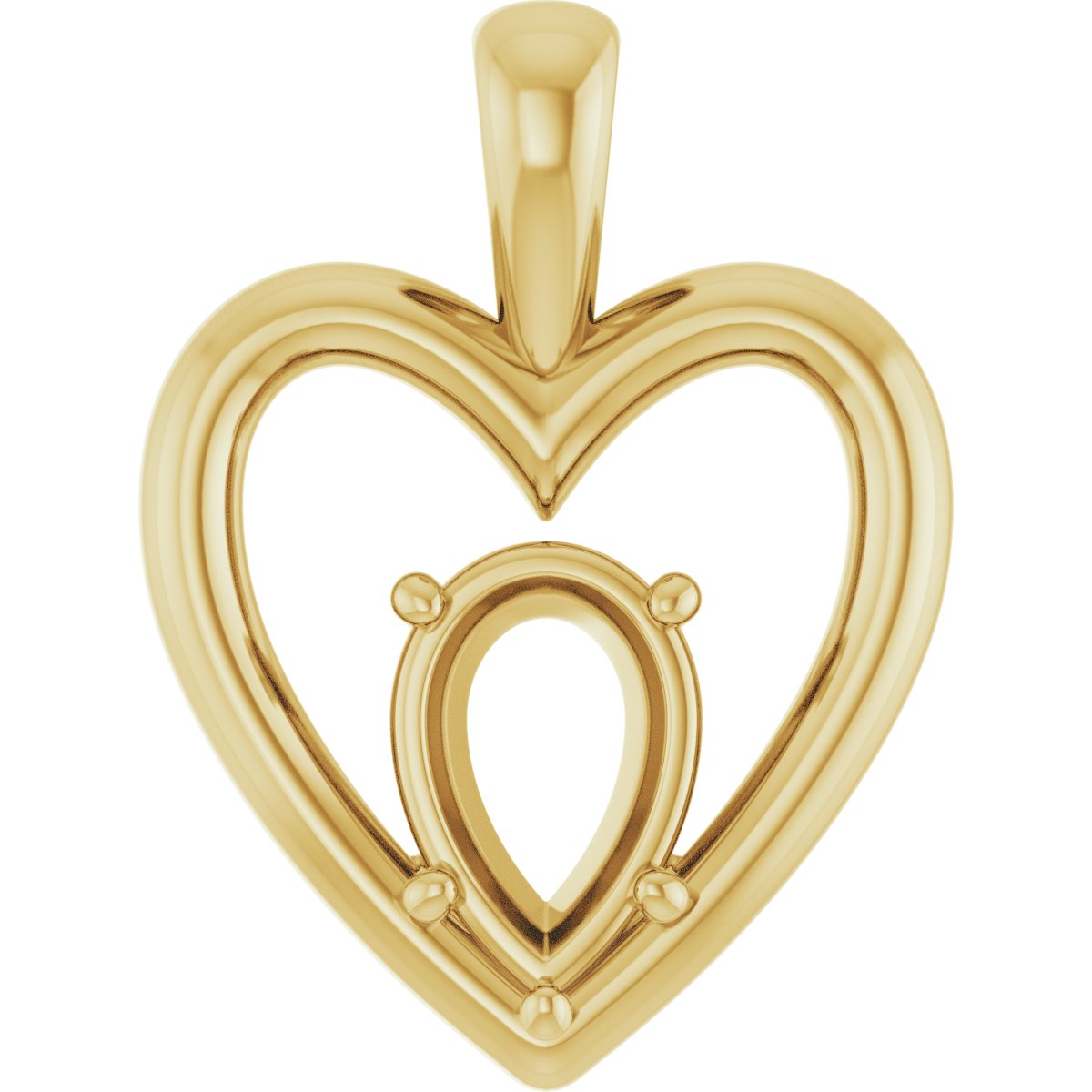 Solitaire Heart Pendant